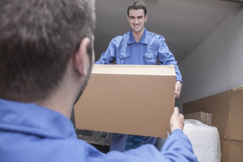 Students preparing boxes for removals in Elephantandcastle