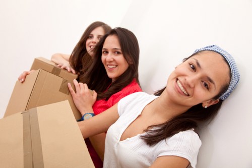 Packing and organising boxes for a house move in Elephant and Castle