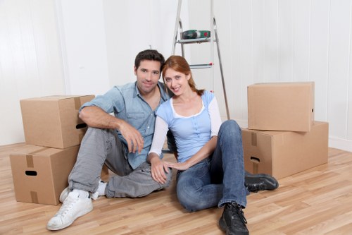 Household belongings packed and ready for a removal service in Elephant and Castle