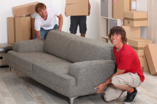 Staff organising an office relocation checklist