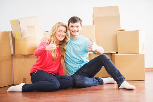 Organized moving boxes prepared for a local Elephantandcastle move