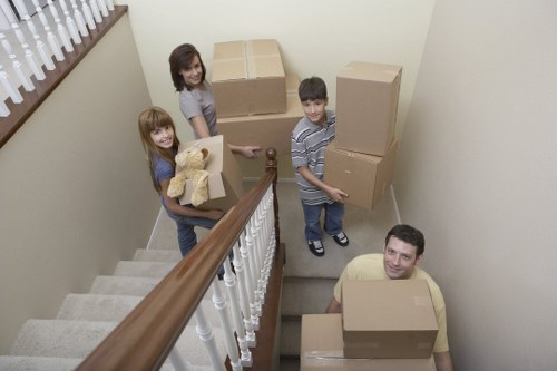 Packed student belongings ready for moving day